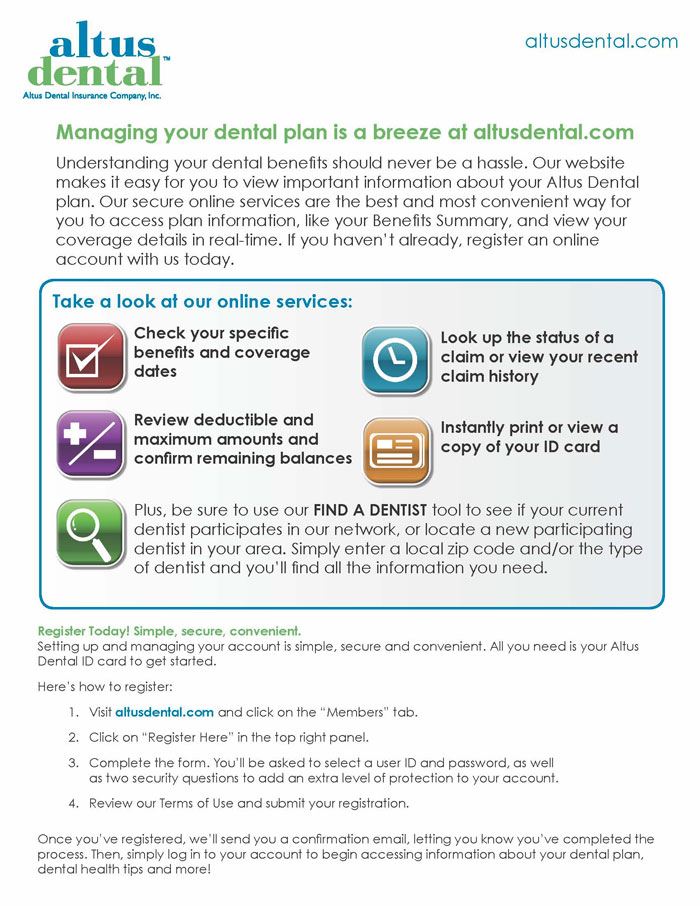 Altus Dental Website Instructions and Services