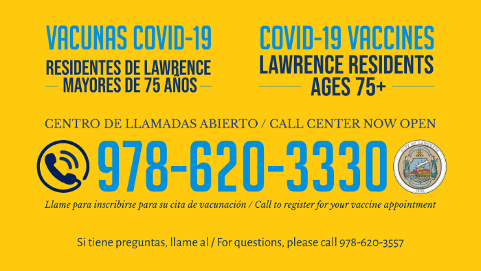 75+ Vaccine Call Center