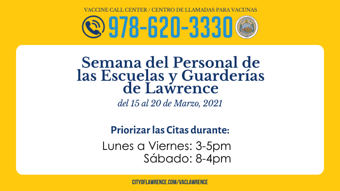 Semana del Personal de las Escuelas y Guarderías de Lawrence